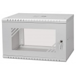 Szafa rack 19"6U, 450mm, Szkło - Szara ECO