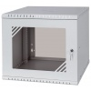 Szafa rack 19"9U, 450mm, Szkło - Szara ECO