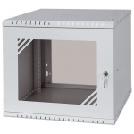 Szafa rack 19"9U, 450mm, Szkło - Szara ECO